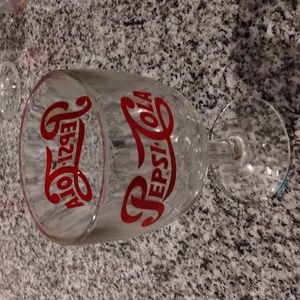 Vintage 1950s Pensacola thumb imprint goblet  stemware.